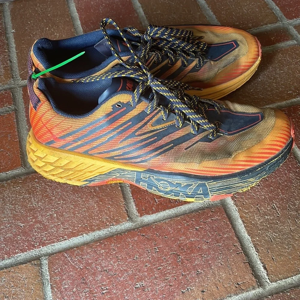 Hoka Speedgoat‎ Vibrant Orange and Black Shoes